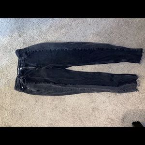 2 tone A&F mom jeans